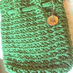 The Sak-small green textured backpack/purse